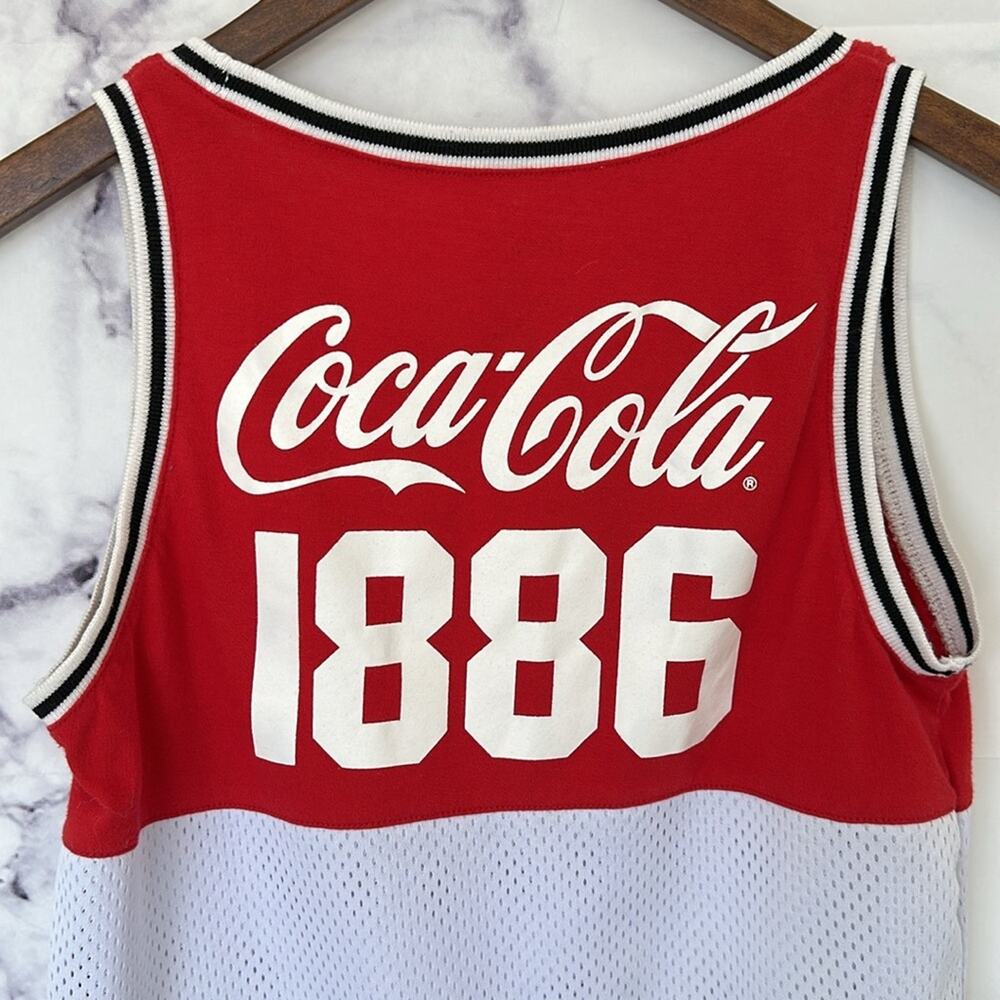 COCA-COLA Red White Mesh Black Athletic Tank Top Size XS - Picture 7 of 11
